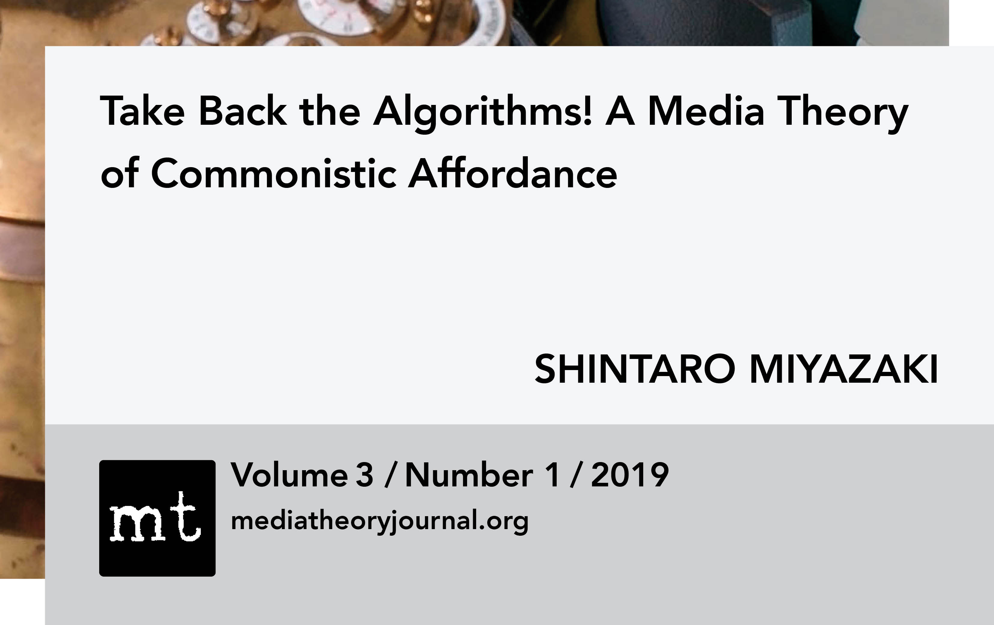 Shintaro Miyazaki:  Take Back the Algorithms!