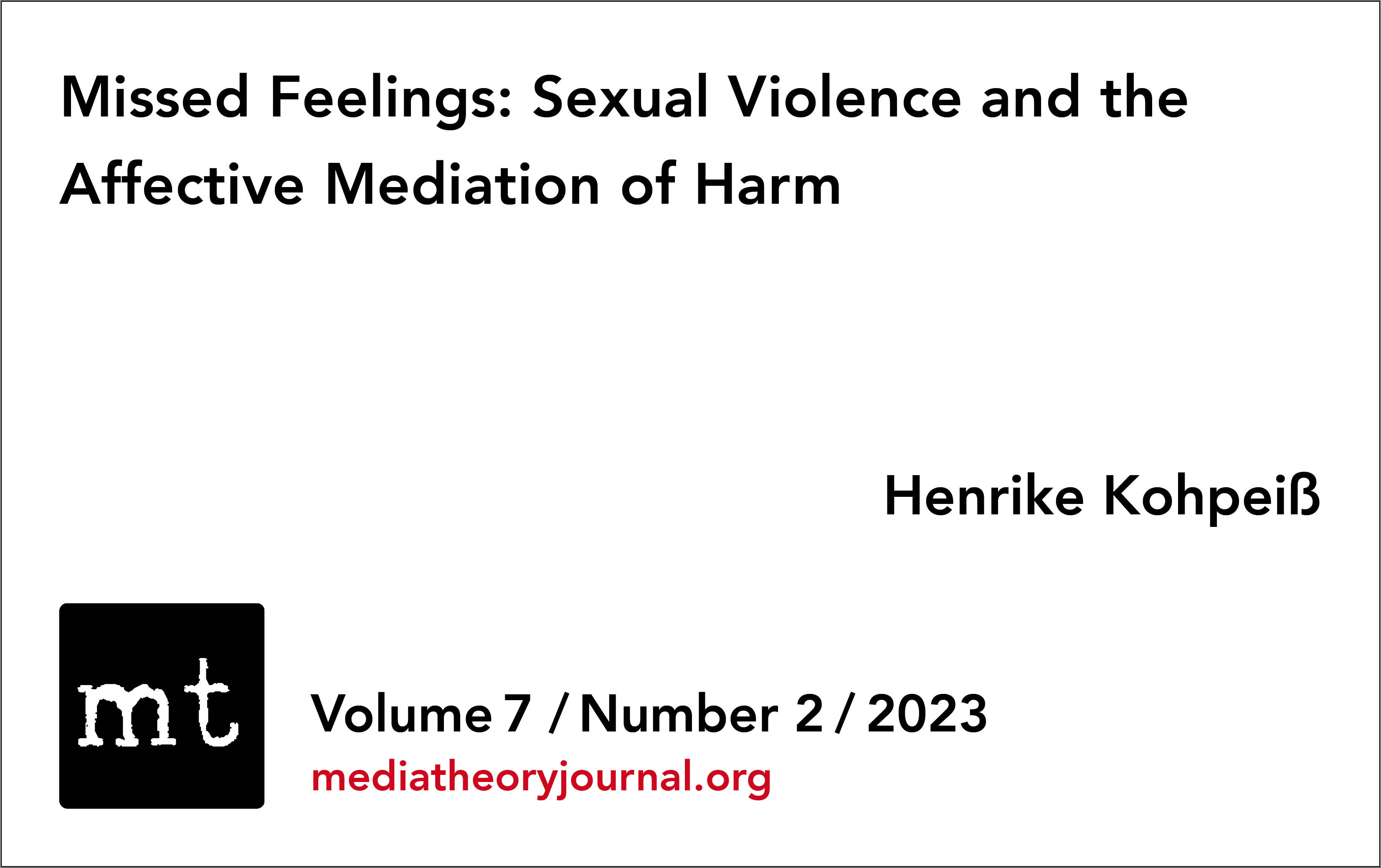 Henricke Kohpeiss: Missed Feelings