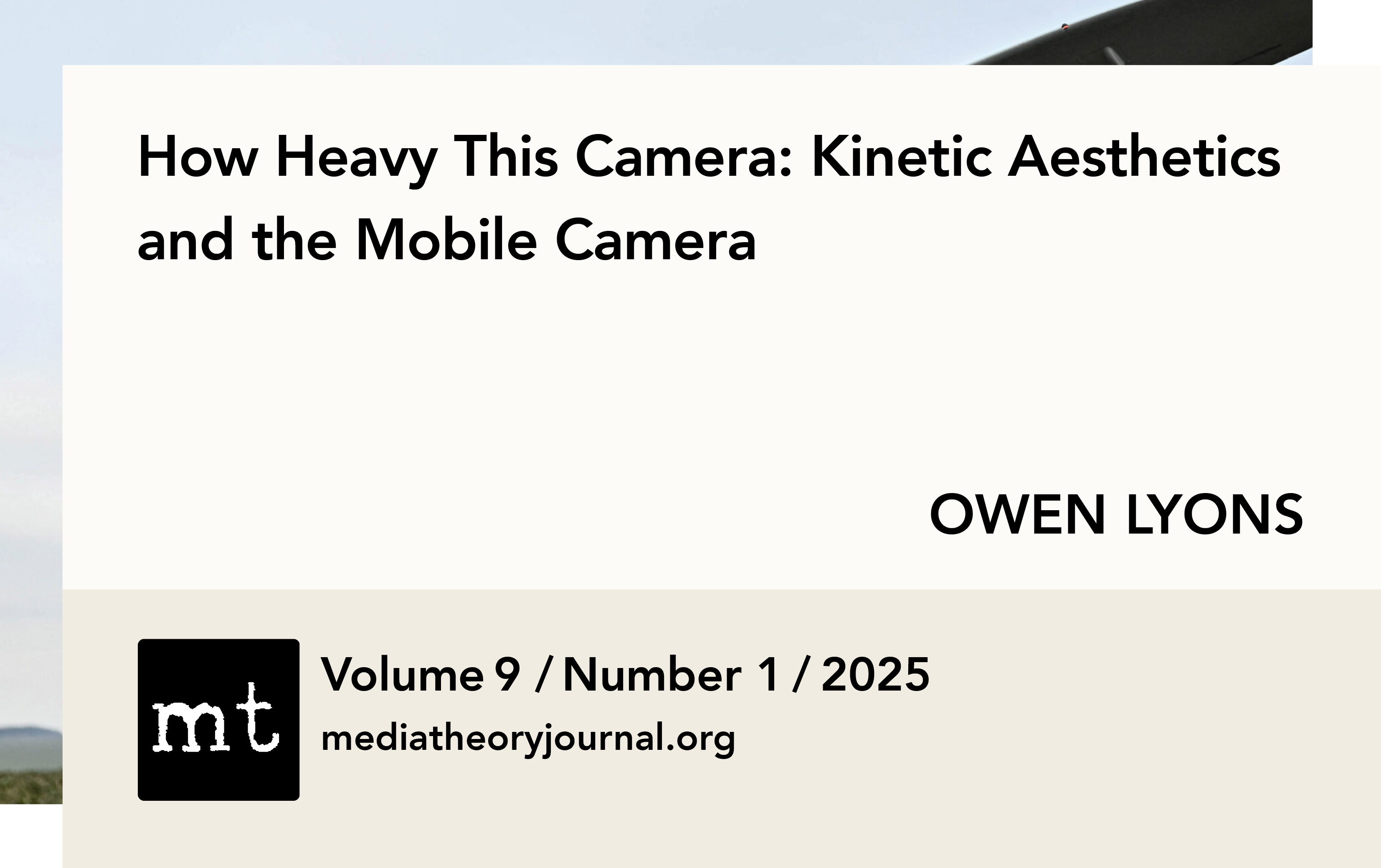 LYONS: How Heavy This Camera