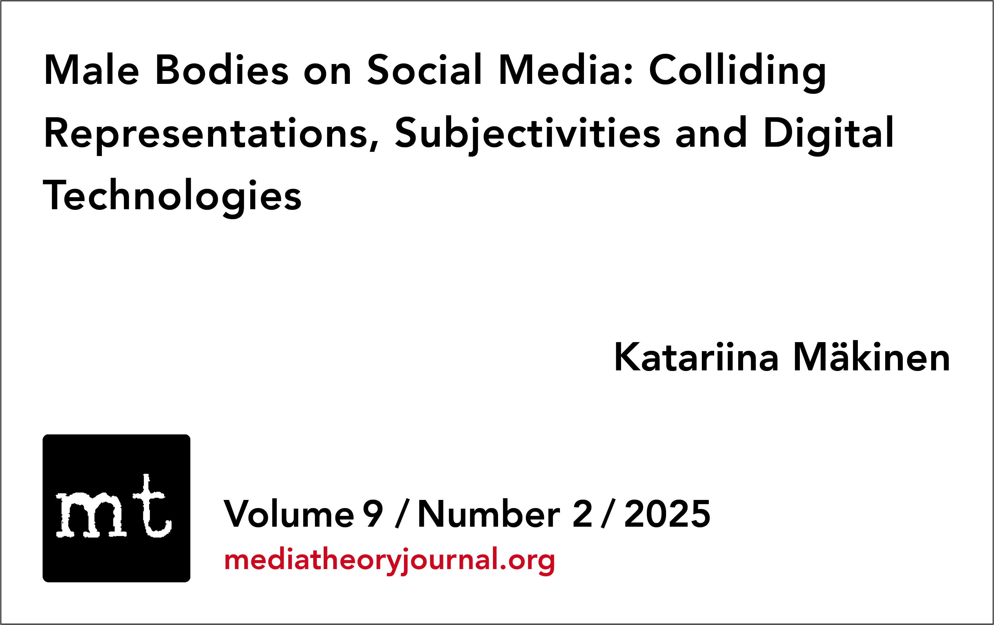 MÄKINEN: Male Bodies on Social Media